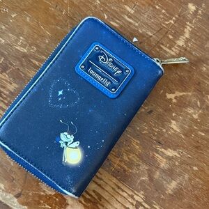Disney Loungefly the frog Princess Blue Wallet